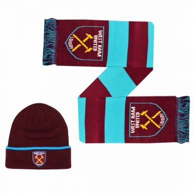 West Ham United Winter Warmers Hat & Scarf Set