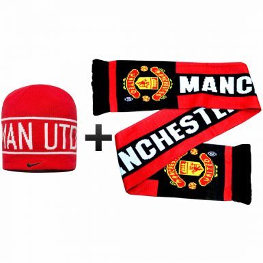 Manchester United Winter Warmers Hat & Scarf Set