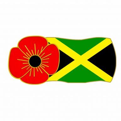 Jamaica Poppy Remembrance Pin Badge
