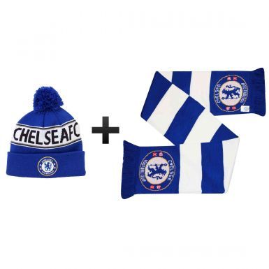 Chelsea FC Winter Warmers Ski Hat & Scarf Set