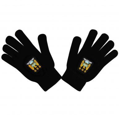 Manchester City Crest Woolly Gloves