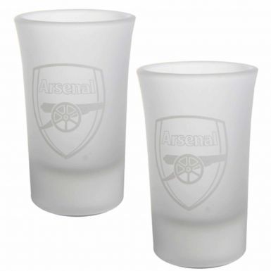 Arsenal FC Crest Frosted Shot Glasses Set