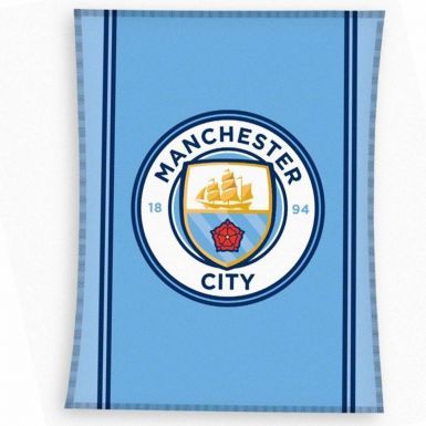 Official Manchester City Fleece Blanket Sofa Throw