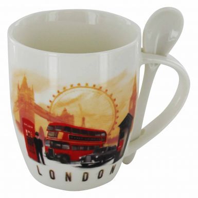 London Skyline Mug & Spoon Souvenir 11oz Mug