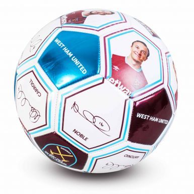 West Ham United Player Photo & Signature Soccer Ball (Size 5)
