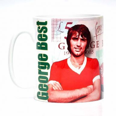 George Best Northern Ireland & Man Utd Legend Mug (11oz)