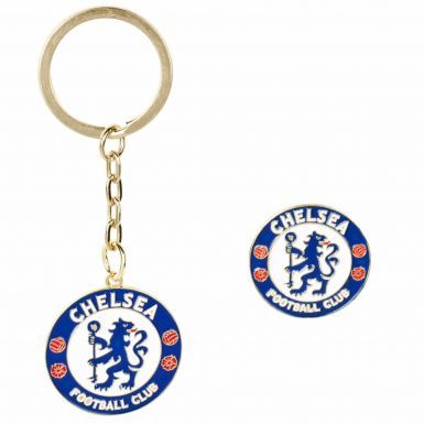 Chelsea FC Crest Keyring & Pin Badge Set