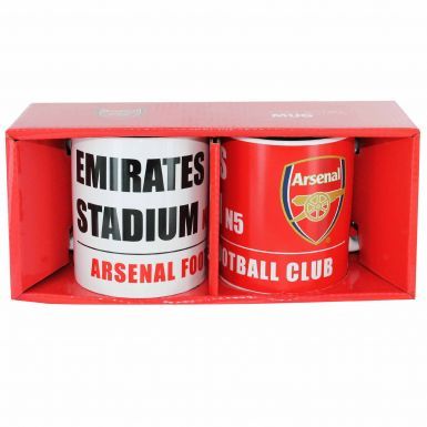 Official Arsenal FC Twin Ceramic Mug Gift Set