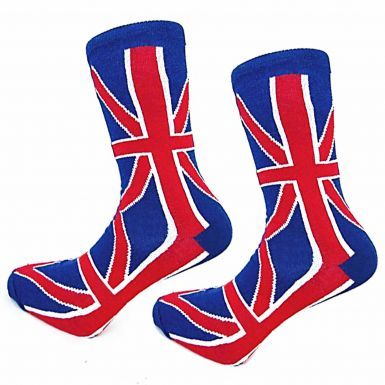Pair of Mens All Over Union Jack Design Socks (Cotton Rich)