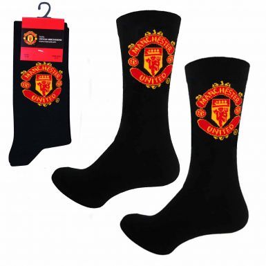Official Manchester United Football Crest Socks (Adults)