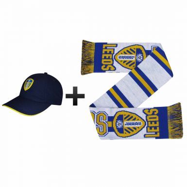Leeds United Ultimate Fan Scarf & Cap Gift Set