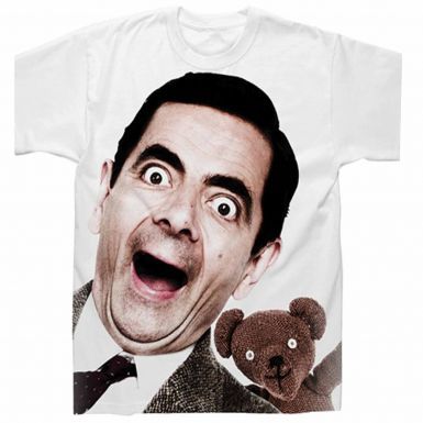 Official Mr Bean & Teddy Bear Graphic T-Shirt
