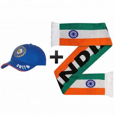 India ICC Cricket 2017 Champions Trophy Scarf & Cap Gift Set