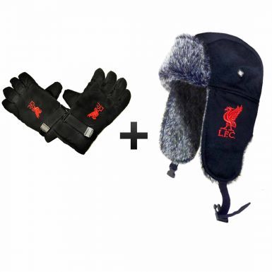 Liverpool FC Winter Warmers Fur Hat & Gloves Set