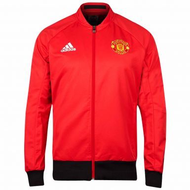 Manchester United Crest Zipped Tracktop by Adidas