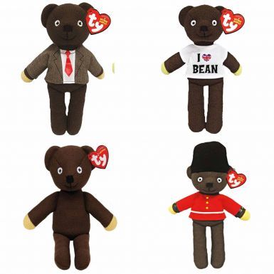 Four Mr Bean Beanie Bears Official Gift Set