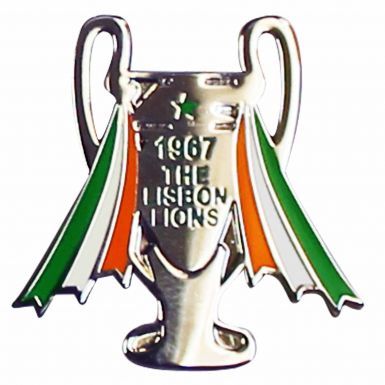 Celtic 1967 Lisbon Lions Trophy Pin Badge