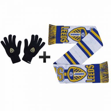 Leeds United Winter Scarf & Gloves Gift Set