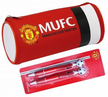 Manchester United Pencil Case & 2 Pen Set