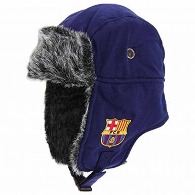 FC Barcelona Trapper Style Faux Fur Hat