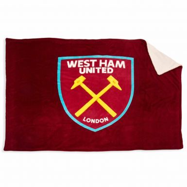 West Ham United Fleece Sherpa Blanket
