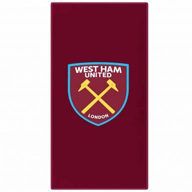 Official West Ham United Crest Towel (100% Cotton & 75cm x 150cm)