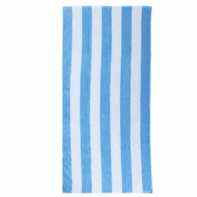 Giant Sky Blue & White Striped Premium Cotton Beach Towel