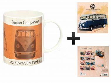 Official VW Campervan 2018 Calendar & Mug Gift Set