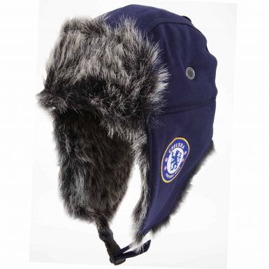 Chelsea FC Crest (Faux Fur) Trapper Hat