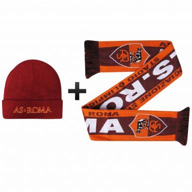 Official AS Roma Winter Warmers Hat & Scarf Set
