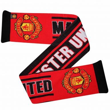 Official Manchester United Crest Fans Scarf