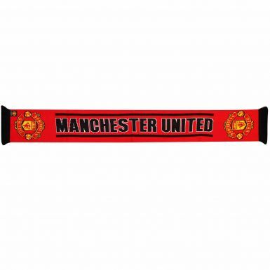 Official Manchester United Crest Fans Scarf