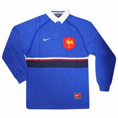 Boys France FFR Rugby Retro Shirt by Nike