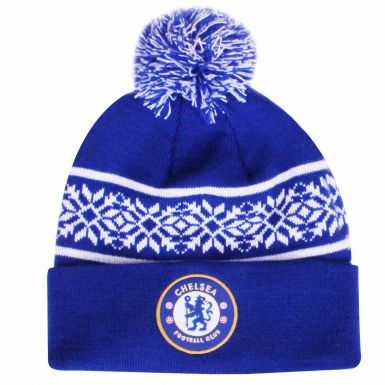 Official Chelsea FC Bobble Ski Hat (Adults)