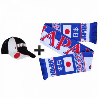 Japan Football Fans World Cup Scarf & Cap Gift Set