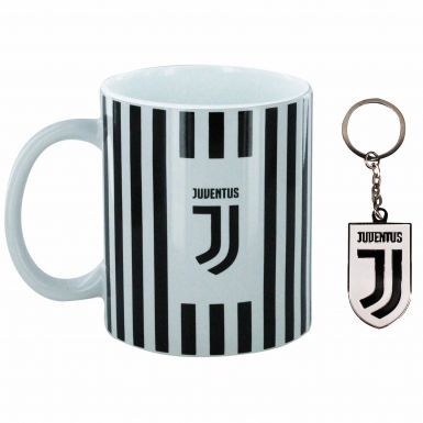 Official FC Juventus 11oz Ceramic Mug & Keyring Gift Set
