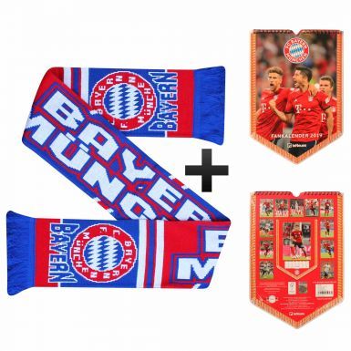 Official Bayern Munich (Bundesliga) 2019 Calender & Scarf Gift Set