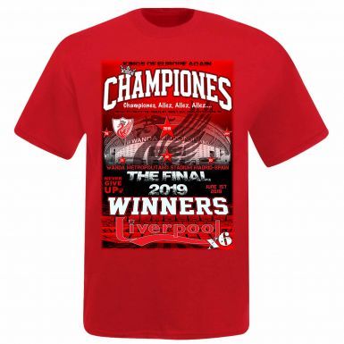 Unisex Liverpool 2019 Champions League Winners T-Shirt
