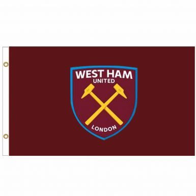 Giant West Ham United (Premier League) Crest Flag (5ft x 3ft)