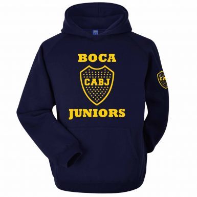Official Boca Juniors CABJ Crest Fans Hoodie (Adult Sizes S to 3XL)