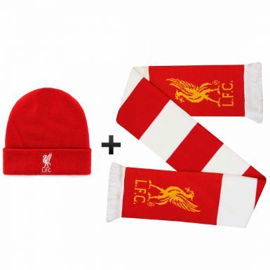 Liverpool FC Winter Warmers Hat & Scarf Set (Adults)
