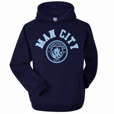 Official Manchester City Crest Hoodie (Adults Sizes S to 2XL)