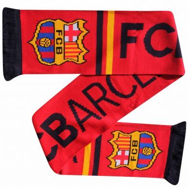 Official FC Barcelona Crest Soccer Scarf