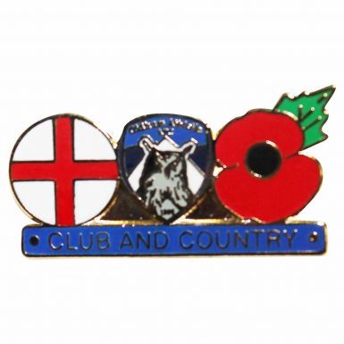 Oldham Athletic Crest Poppy Pin Badge