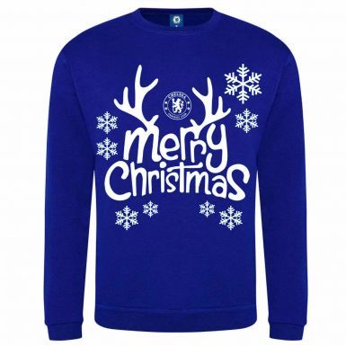 Official Chelsea FC (Premier League) Christmas Snowflake Sweatshirt