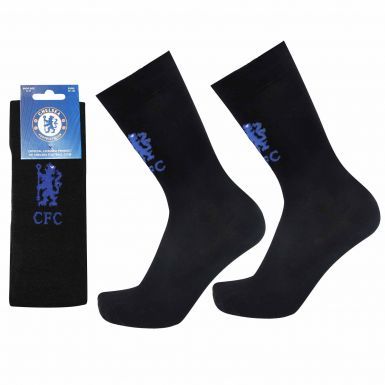 Official Chelsea FC Football Crest Socks (UK Size 8-11)