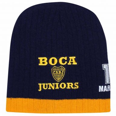 Official Boca Juniors CABJ Crest & Diego Maradona 10 Beanie Hat