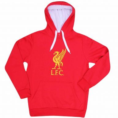 Official Liverpool FC Football Crest Hoodie (Adult Sizes S to 3XL)