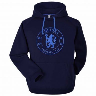 Official Chelsea FC Football Crest Hoodie (Adult Sizes S to 3XL)