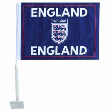 Official England 3 Lions Car Flag